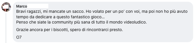 Marco: Penso che siate la community più sana di tutto il mondo videoludico